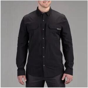 Vortex Edge Callsign Black ButtonUp Magnetic Pockets Mens Size Medium Breathable